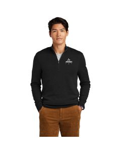 Brooks Brothers - Washable Merino Birdseye 1/4-Zip Sweater