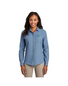 Port & Company - Ladies Long Sleeve Denim Shirt